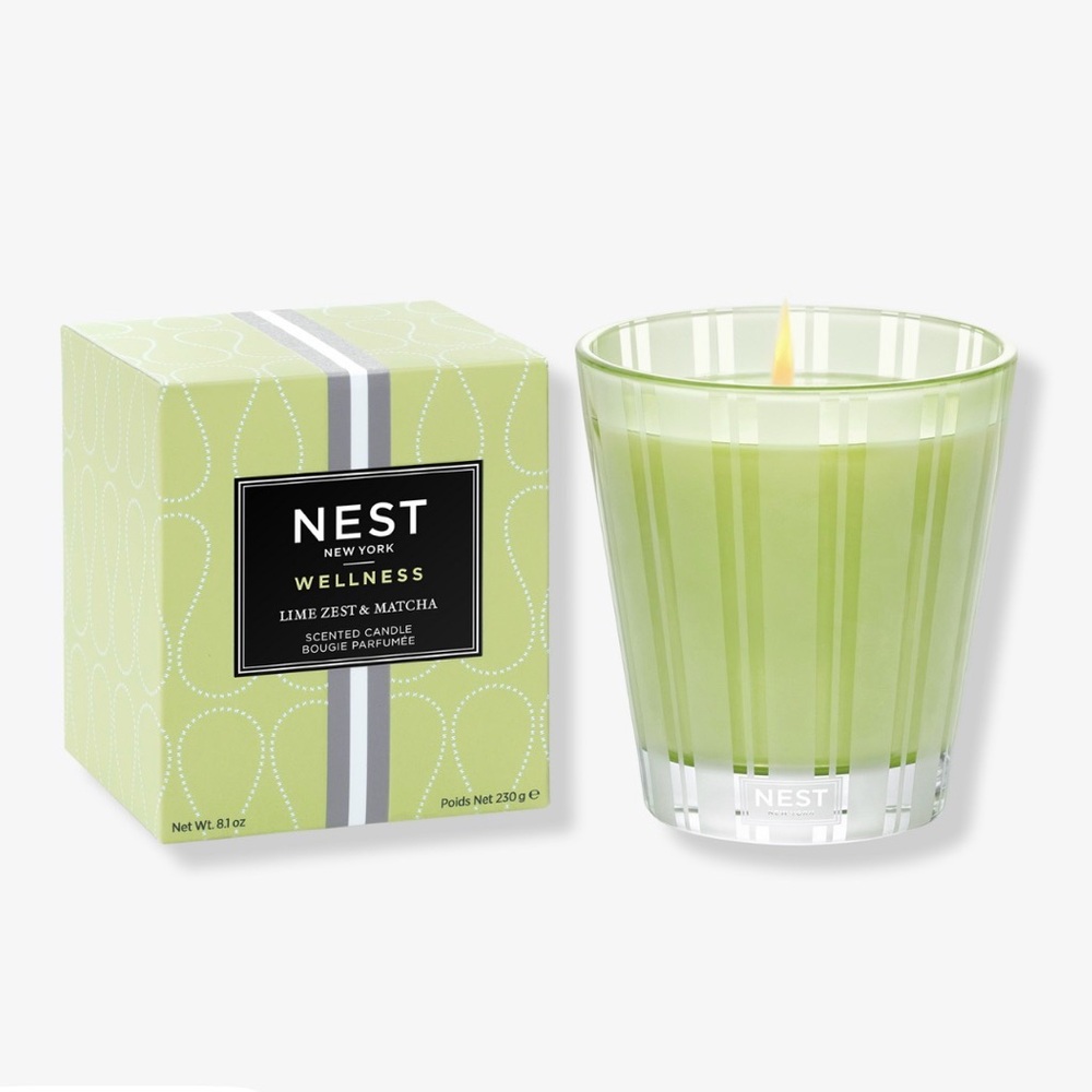 NEST Fragrances Wellness Lime Zest & Matcha Candle, New in Box, 8.1oz